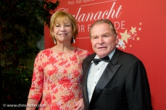 VIENNA, AUSTRIA - MARCH 19: Fritz Wepper with his wife Angela attend Karl Spiehs 85th birthday celebration on March 19, 2016 in Vienna, Austria. (Photo by Chris Hofer/Getty Images)
