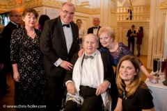 VIENNA, AUSTRIA - MARCH 19:  Wolfgang Brandstetter with his wife Christine and Sarah Wiener attend Karl Spiehs 85th birthday celebration on March 19, 2016 in Vienna, Austria.  (Photo by Chris Hofer/Getty Images)