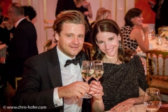 VIENNA, AUSTRIA - MARCH 19:  Sophie Wepper and Daniel Meister attend Karl Spiehs 85th birthday celebration on March 19, 2016 in Vienna, Austria.  (Photo by Chris Hofer/Getty Images)