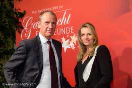 VIENNA, AUSTRIA - MARCH 19: Georg Feldmann and Susanne Michl attend Karl Spiehs 85th birthday celebration on March 19, 2016 in Vienna, Austria. (Photo by Chris Hofer/Getty Images) *** Local Caption *** Susanne Michl