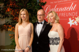 VIENNA, AUSTRIA - MARCH 19: Mia Michelle Gruber, Thomas Hroch and his wife Andrea attend Karl Spiehs 85th birthday celebration on March 19, 2016 in Vienna, Austria. (Photo by Chris Hofer/Getty Images) *** Local Caption *** Thomas Hroch