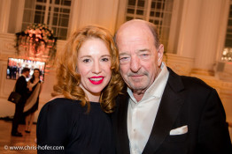 VIENNA, AUSTRIA - MARCH 19: Ralph Siegel and Larissa attend Karl Spiehs 85th birthday celebration on March 19, 2016 in Vienna, Austria. (Photo by Chris Hofer/Getty Images)