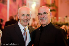 VIENNA, AUSTRIA - MARCH 19: Gottfried Zmeck and Otto Retzer attend Karl Spiehs 85th birthday celebration on March 19, 2016 in Vienna, Austria. (Photo by Chris Hofer/Getty Images) *** Local Caption *** Gottfried Zmeck; Otto Retzer