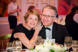 VIENNA, AUSTRIA - MARCH 19: Elke Winkens and Bert Ortner attend Karl Spiehs 85th birthday celebration on March 19, 2016 in Vienna, Austria. (Photo by Chris Hofer/Getty Images)