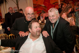 VIENNA, AUSTRIA - MARCH 19: Otto Retzer, Ottfried Fischer and Heinz Hoenig attend Karl Spiehs 85th birthday celebration on March 19, 2016 in Vienna, Austria. (Photo by Chris Hofer/Getty Images) *** Local Caption *** Otto Retzer; Ottfried Fischer; Heinz Hoenig