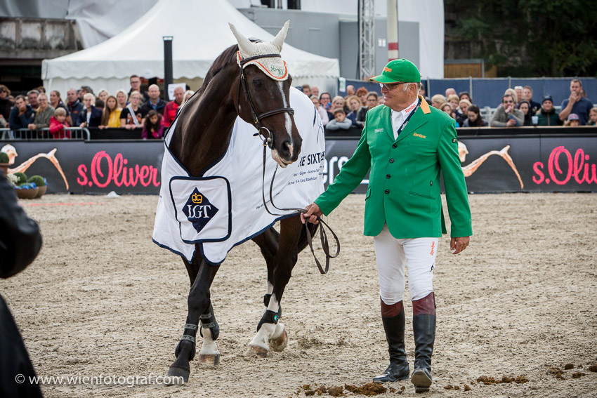 Vienna Masters 2016 Wien Krieau Foto: Chris Hofer, Thomas Frühmann mit seinem Pferd Sixth Sense